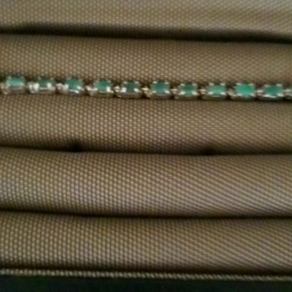 Genuine Emerald Sterling Tennis bracelet